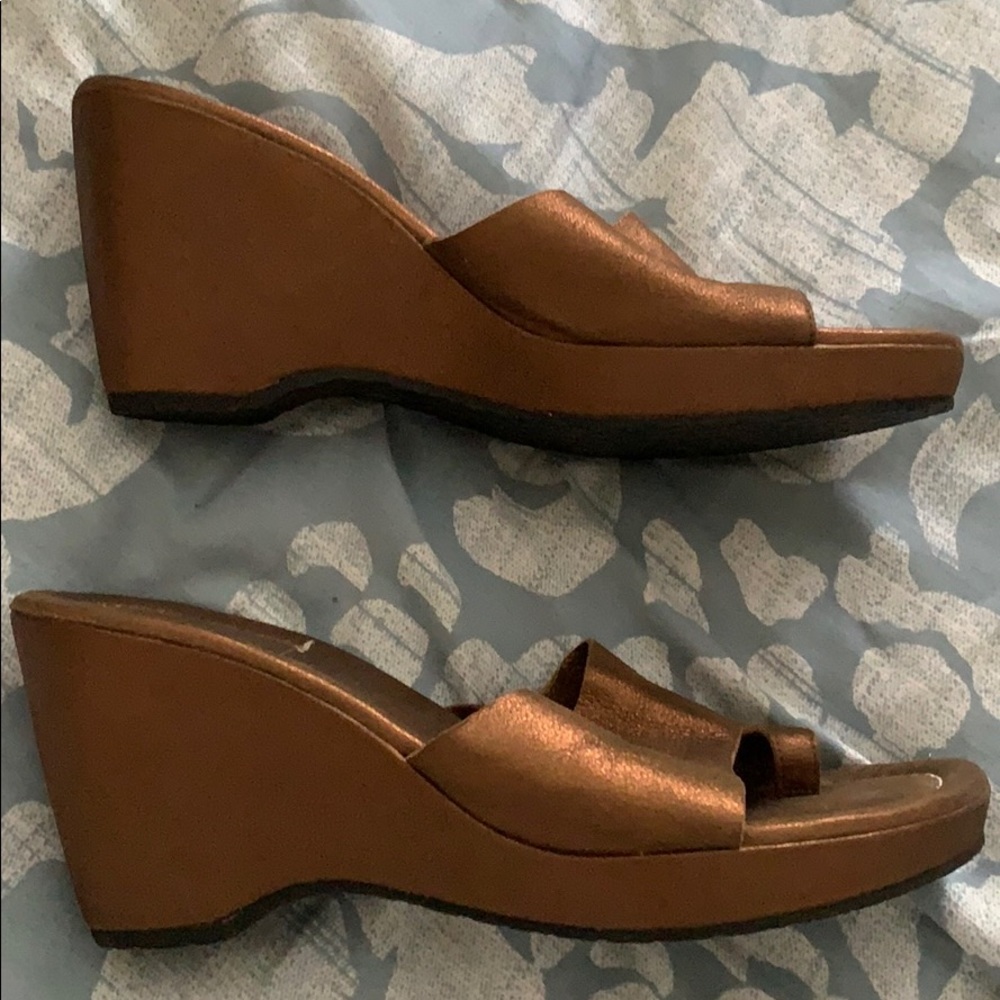 Valerie Steven’s wedge open toe sandals